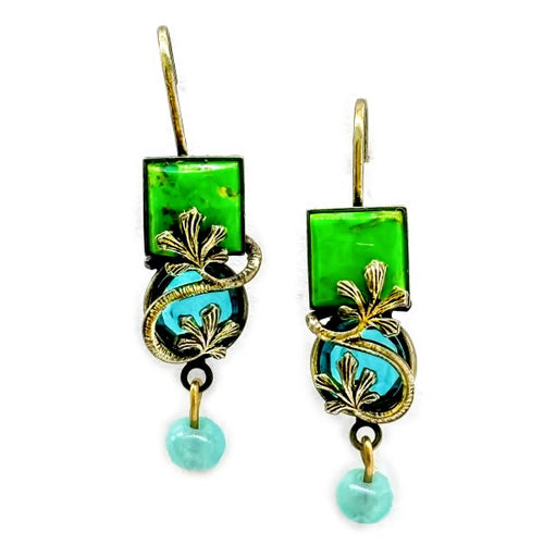 Floral vine earrings-XG/BZ