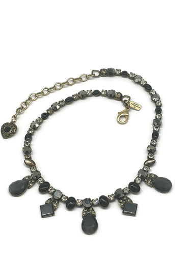 Nk-15 40th BDAY Vintage Black and Hematite Necklace