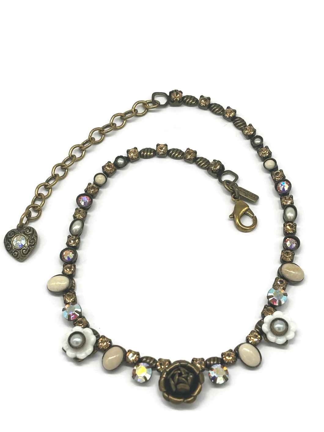 Nk-19 40TH BDAY Vintage Flower necklace