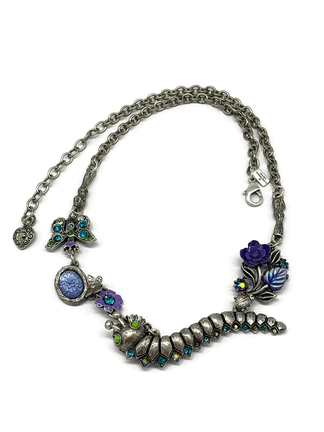 Nk-27 40TH BDAY Caterpillar Necklace
