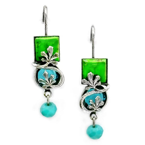 Floral vine earrings-BZ