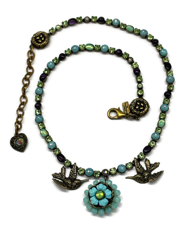 Nk-10 40th BDAY Humming Bird Necklace