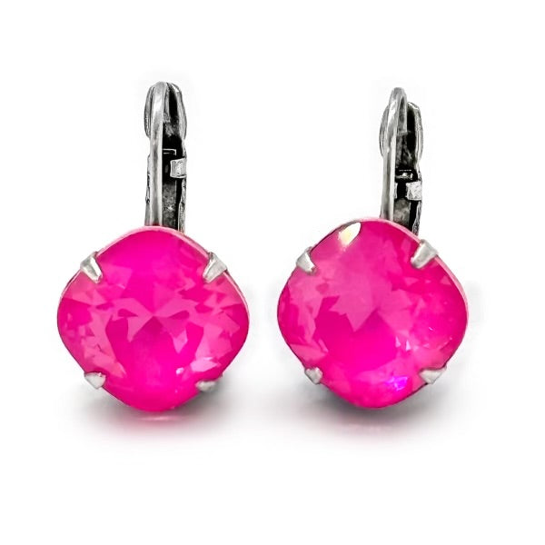 Cushion stone classic Earrings -BP-12mm