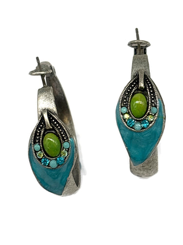 ER-106 40TH BDAY Peacock hoops