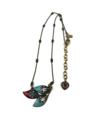 Nk-48 40TH BDAY Peacock pendant RD/TQ