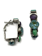 Load image into Gallery viewer, ER-104 40 TH BDAY Multi stone hoops