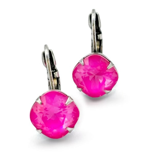 Classic cushion 10 mm earrings-wo