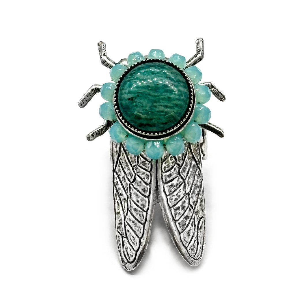 Cicada semi precious ring- xs