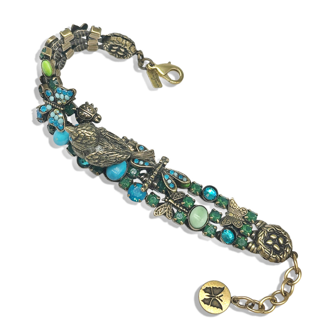 BR-7 40TH BDAY Bird bracelet PGO/CBO