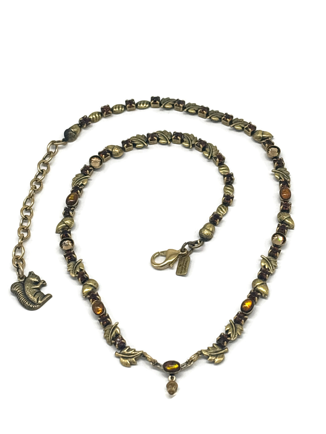 Nk-38 40TH BDAY Topaz Acorn Necklace