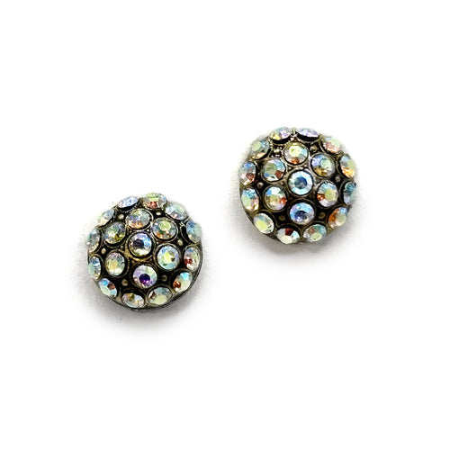 Pave Ball post Earrings