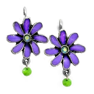 Purple Flower Earrring