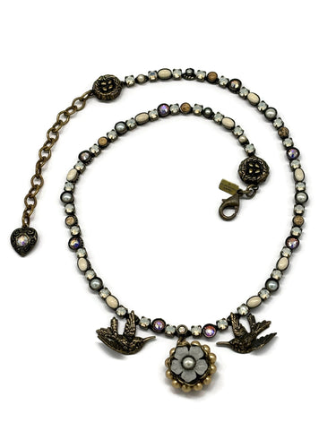 Nk-11 40th BDAY Vintage Gold Hummingbird Necklace