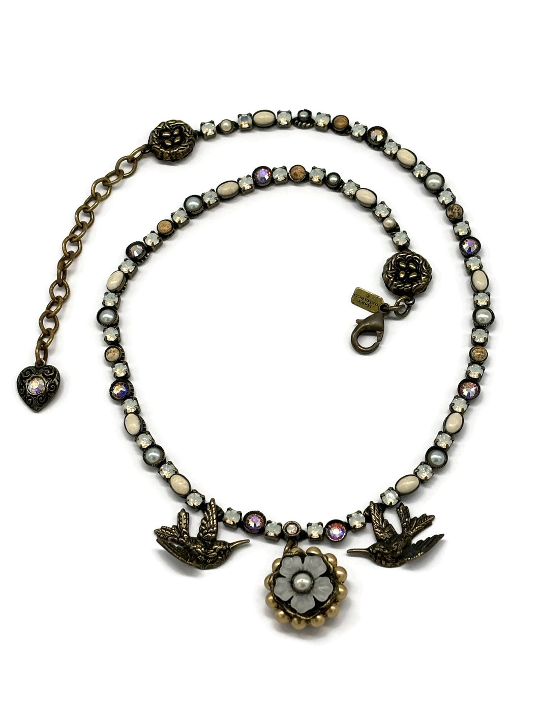 Nk-11 40th BDAY Vintage Gold Hummingbird Necklace