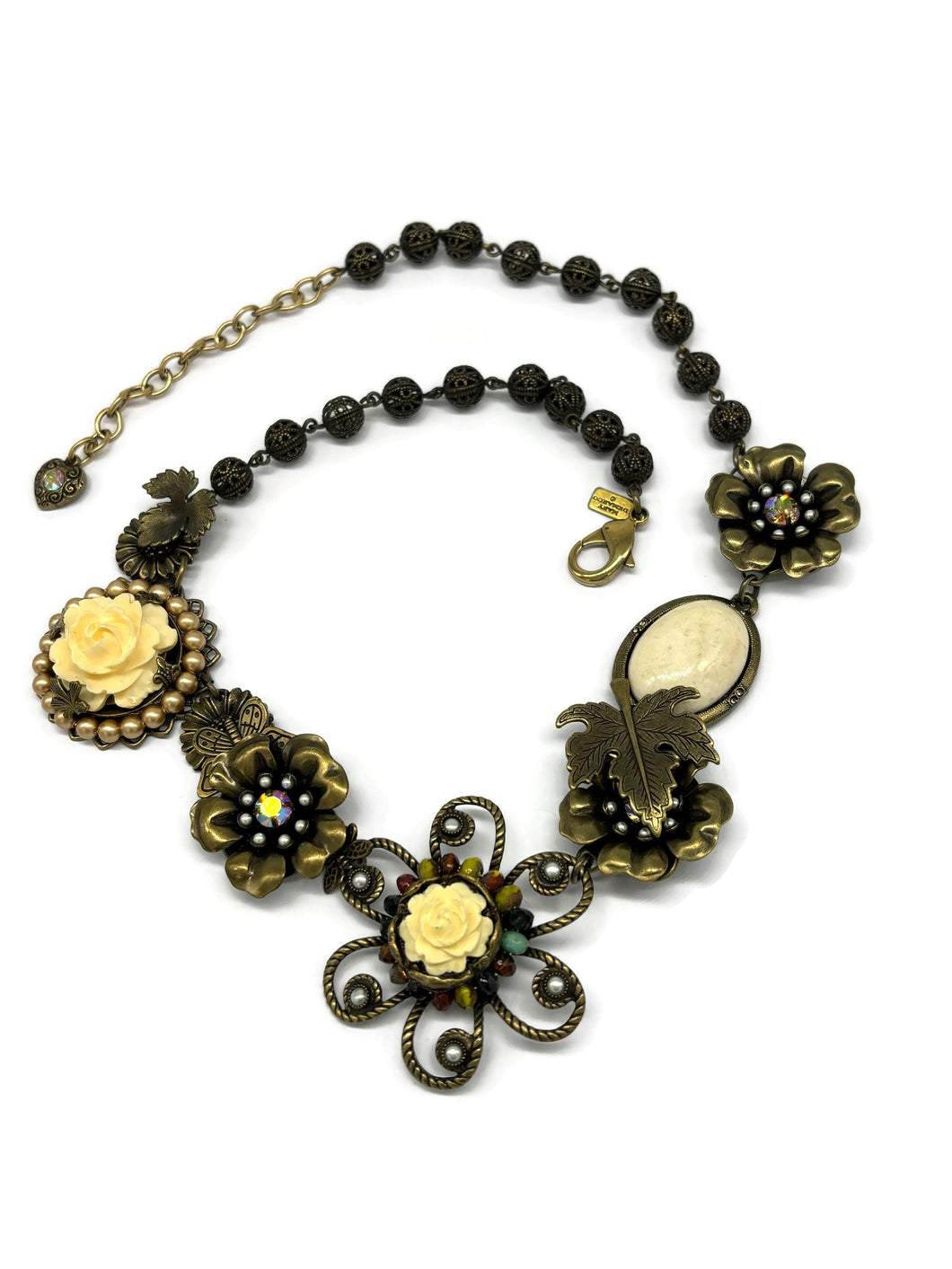 Nk-14 40th BDAY Asymmetrical Flower Necklace