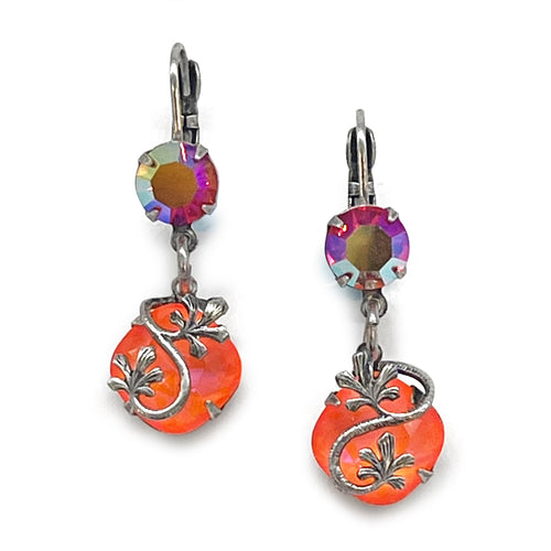 Garden Party Earrings-ER-9421-XS- Orangina