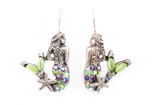 Left and Right Mermaid Eurowire Earrings