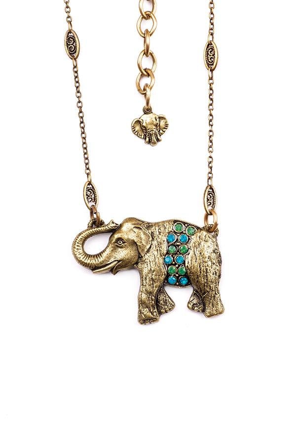 Alex Monroe Silver Indian Elephant Pendant Necklace | Liberty