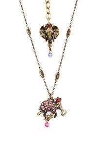 Elephant Charm Pendant Necklace