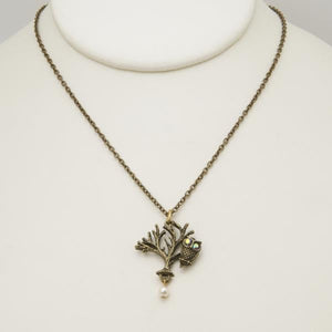 Owl Sitting in a Tree Necklace