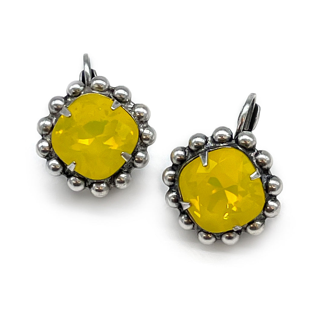 Yellow Opal crystal earrings Er-9204