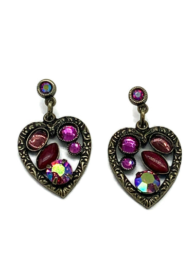Valentine heart earrings