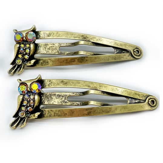 Owl hair pins sold as a set – La Contessa by Mary DeMarco
