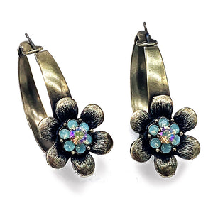 Hoop Flower Power Earrings