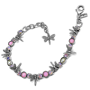 Dragonfly bracelet in pretty in pink