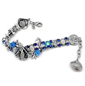 Mermaid on shell bracelet Br-9508- BL