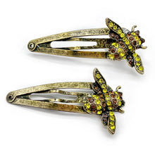 Load image into Gallery viewer, Bumble bee hair pins sold as a pair.