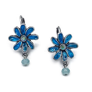 Flower on euro earrings