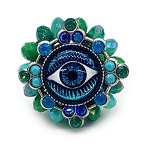 Load image into Gallery viewer, Evil eye statement ring Rg-9