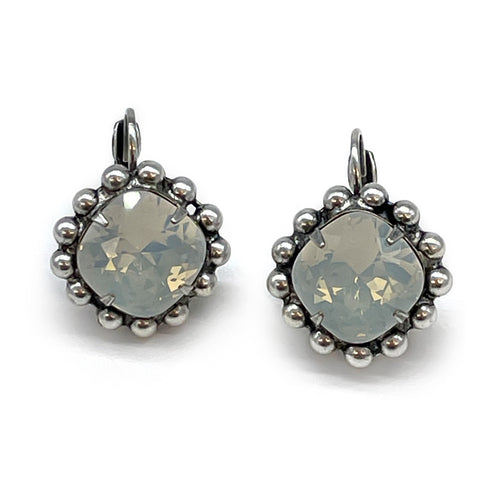 White opal  crystal earrings Er-9204