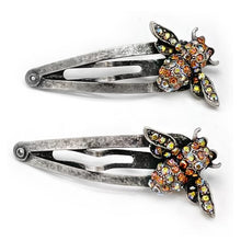 Load image into Gallery viewer, Bumble bee hair pins sold as a pair.