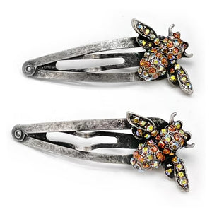 Bumble bee hair pins sold as a pair.