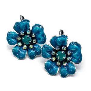 Flower Power enameled earrings