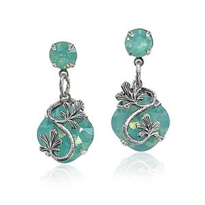 Garden Party right and left vine earrings in Pacific Opal-ER-9421-PO
