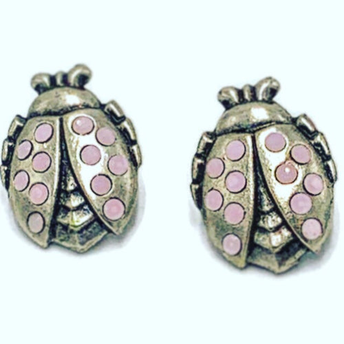 Pretty in Pink Lady Bug Earrings